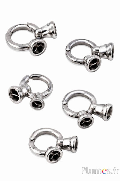 Creolen mit Fassung - Ø 22 mm, Loch 2 mm - silber